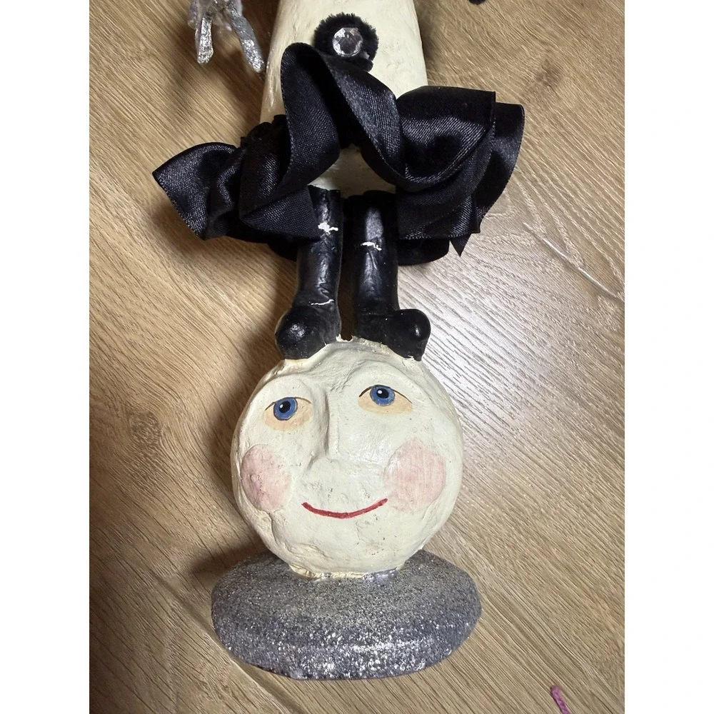 Halloween Cat W Dangling Stars Moon Face By Heather Myers Harvey 11